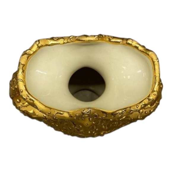 MCM Art Nouveau 22kt Gold Weeping Porcelain Vase Made in the USA Vintage - Picture 5 of 6